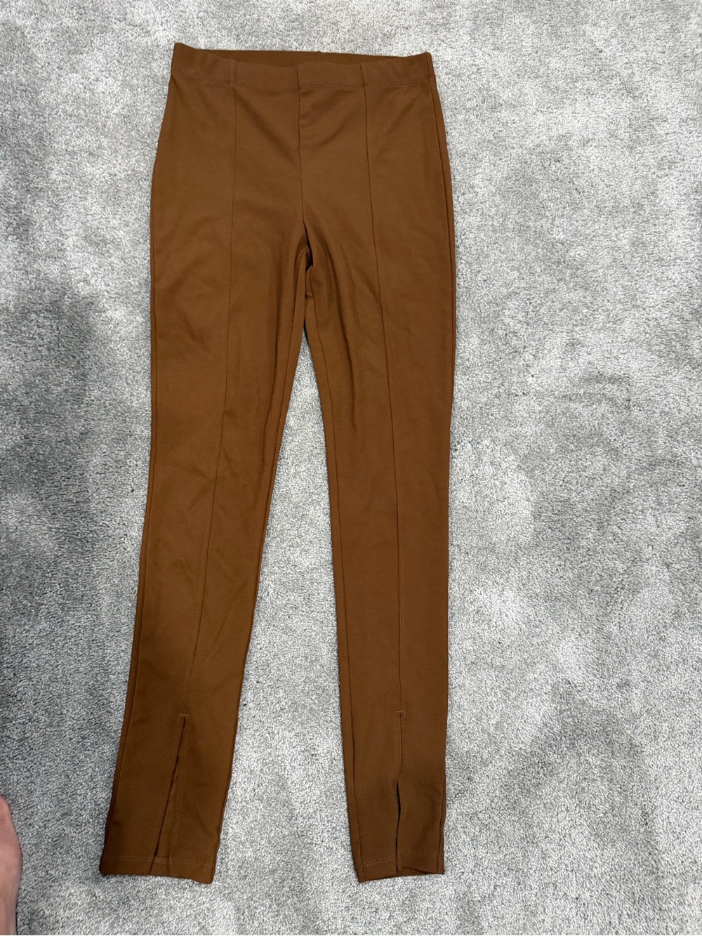 Divided Brown High-Waist Ribbed Leggings
